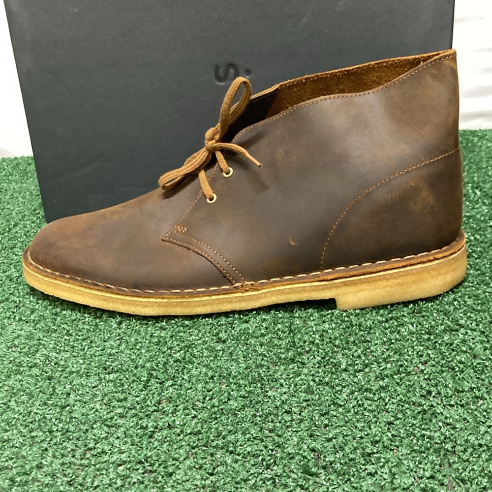 New Clarks Brown Leather Desert Boots men’s size 12 (OKPM-07-160) - Picture 8 of 11